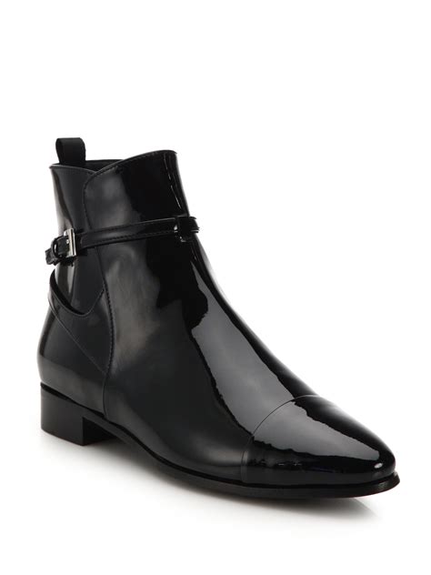 black patent leather prada toe booties|Prada Booties Patent Leather Black .